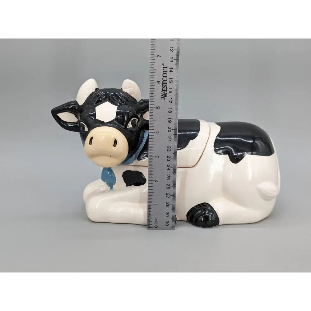 Vintage Ceramic Black White Farm 11